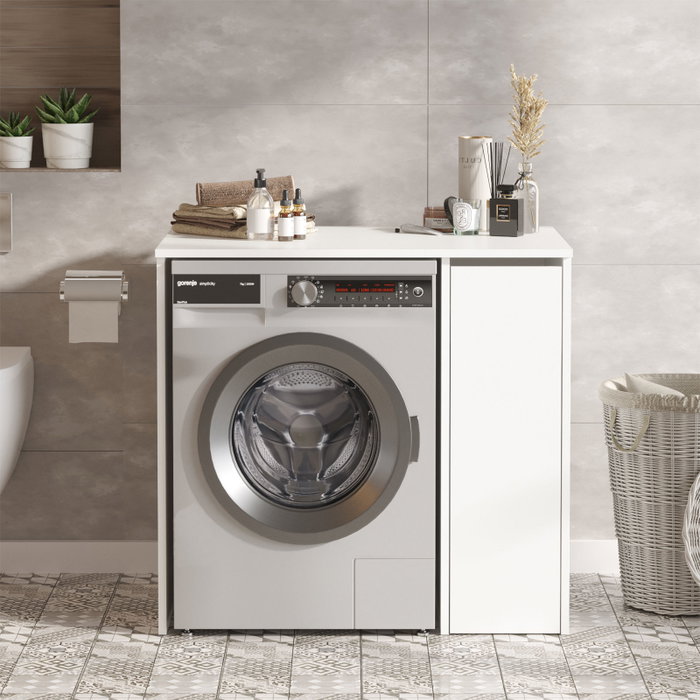 Hanah Home Sa1-W Armario de Baño Blanco 93.5x88.3x60 cm Mueble de Baño Elegante y Funcional